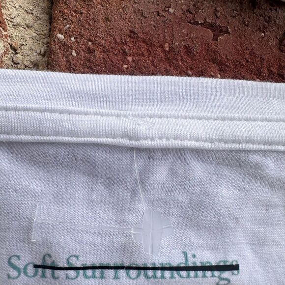 SOFT SURROUNDINGS SoftEssential Pima Short Sleeve Tee White L NEW - Picture 4 of 8